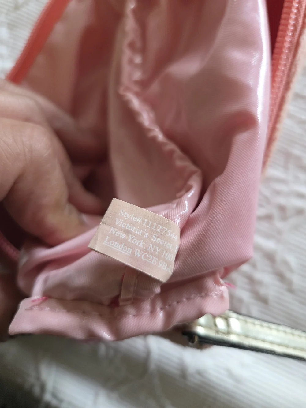 Victoria's Secret | Pink & Peach 'Beach Bum' Wristlet Cosmetic Pouch